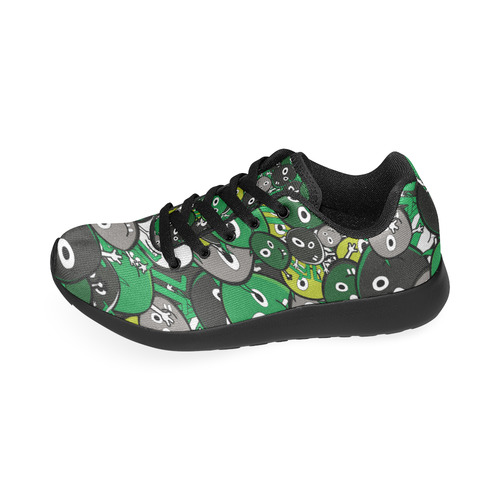 green doodle monsters Men's Running Shoes/Large Size (Model 020)