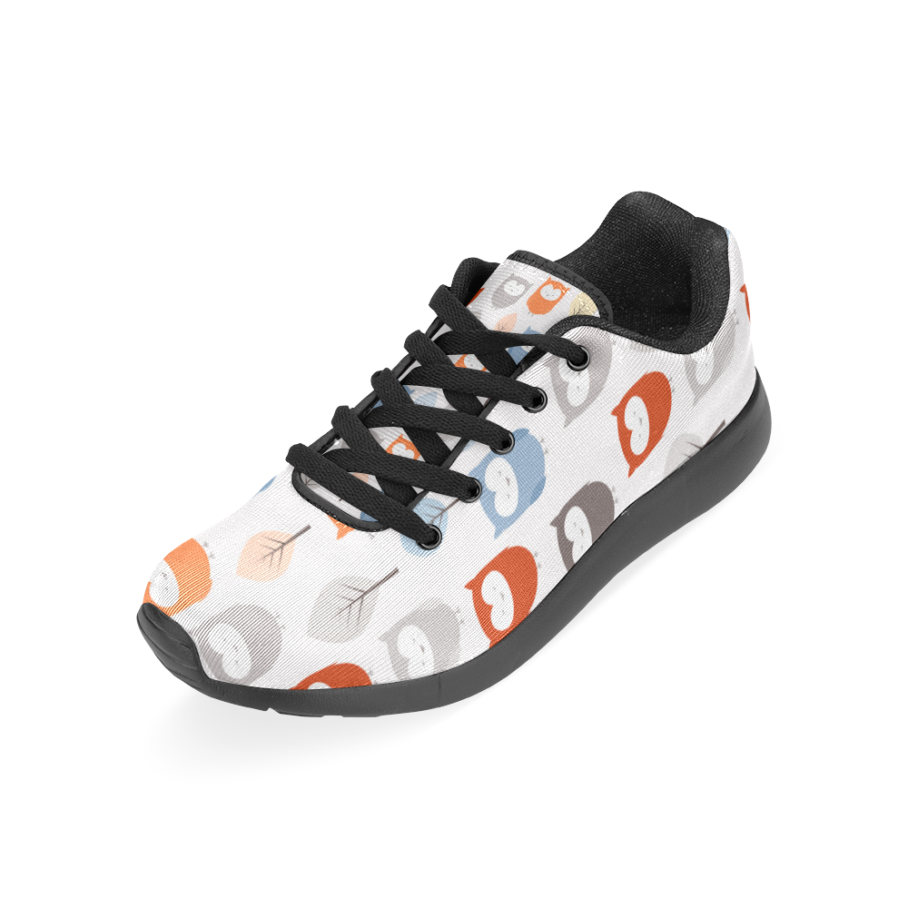 Cute Owls Trees Men's Running Shoes/Large Size (Model 020)