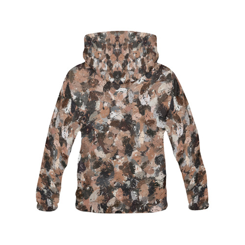 Black, Brown and Gray Paint Splatters All Over Print Hoodie for Men (USA Size) (Model H13)