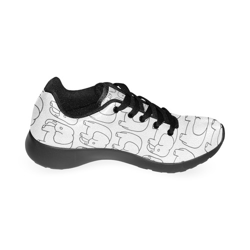 black and white elephant Men’s Running Shoes (Model 020)