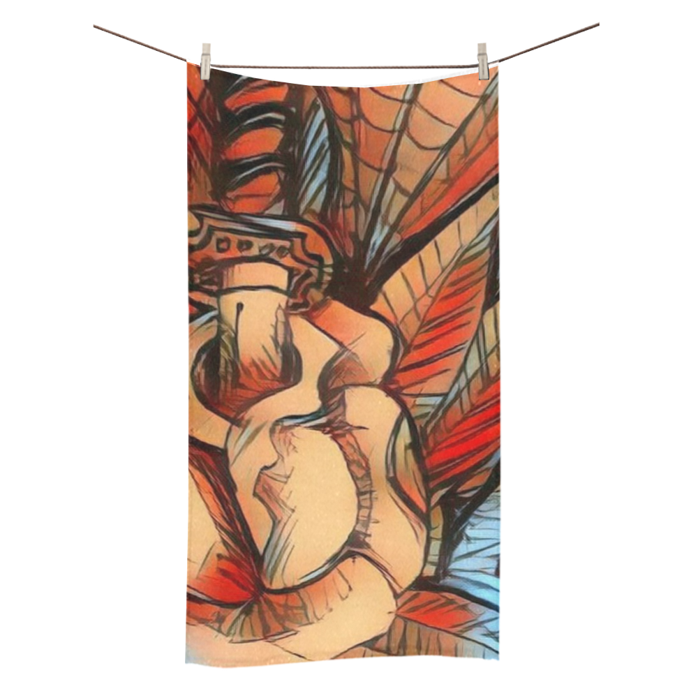 Sword & Flower Ohm Bath Towel 30"x56"