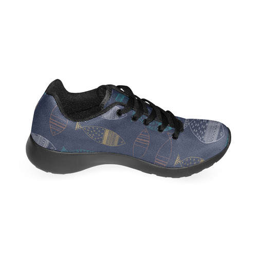 color abstract fish Women’s Running Shoes (Model 020)