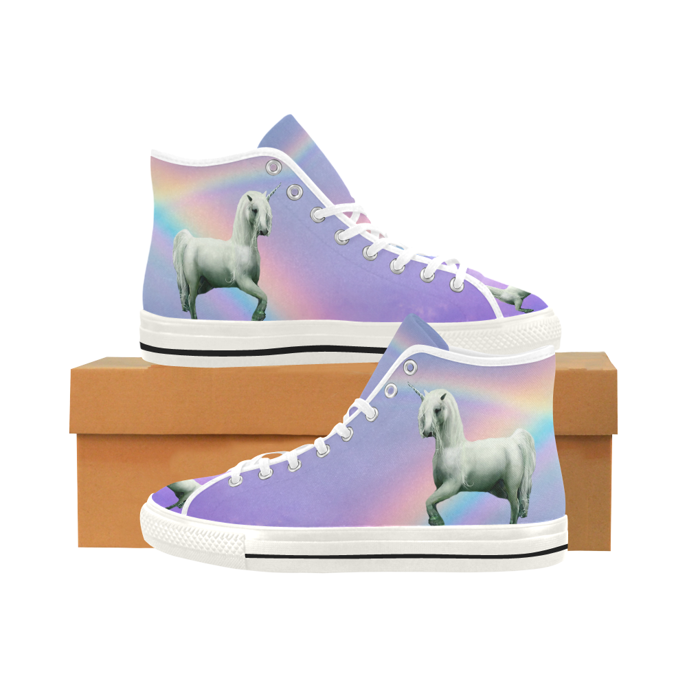 Unicorn and Rainbow Vancouver H Women's Canvas Shoes (1013-1)