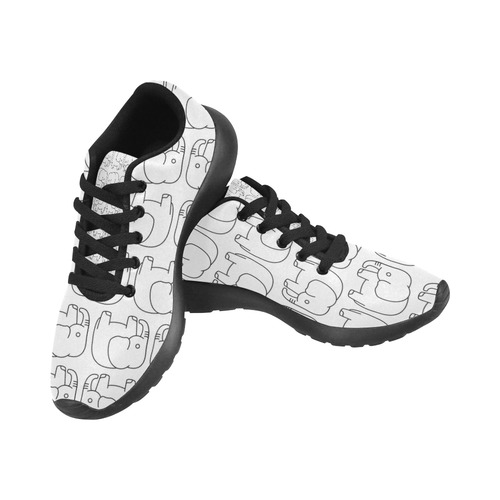 black and white elephant Men’s Running Shoes (Model 020)