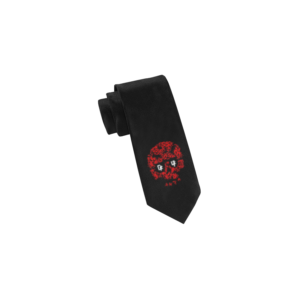 DF Skull Rose Classic Necktie (Two Sides)