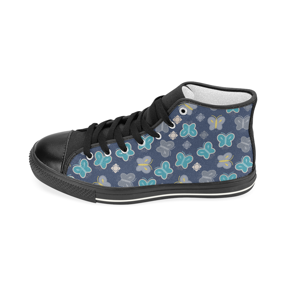 seamless butterfly Women's Classic High Top Canvas Shoes (Model 017)