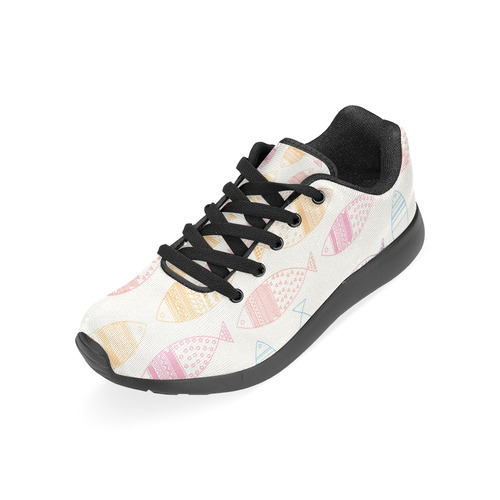 abstract tribal fish Women’s Running Shoes (Model 020)