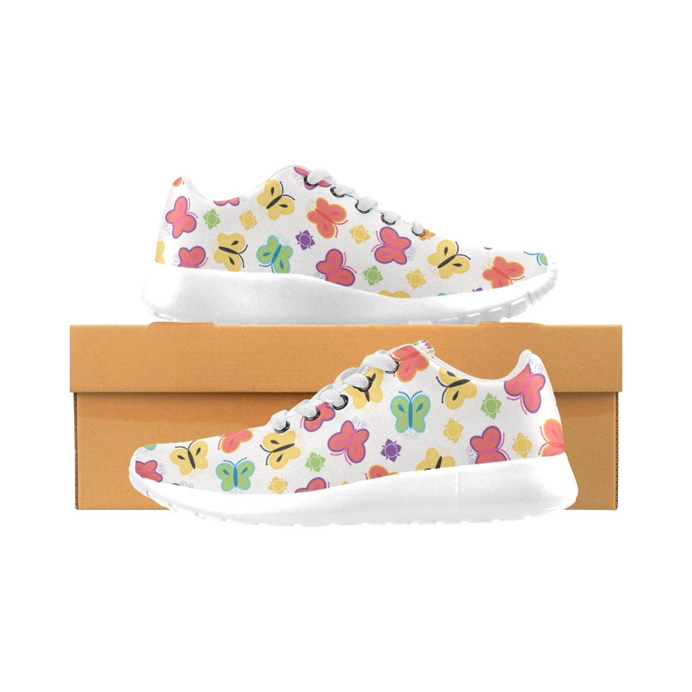 colorful butterfly Women's Running Shoes/Large Size (Model 020)