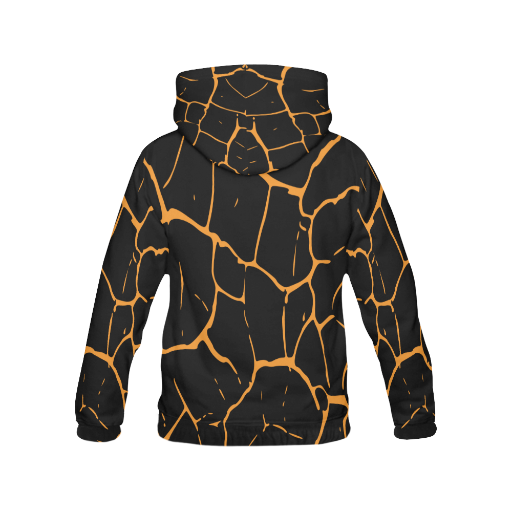 black gold skin hoodie for woment All Over Print Hoodie for Women (USA Size) (Model H13)