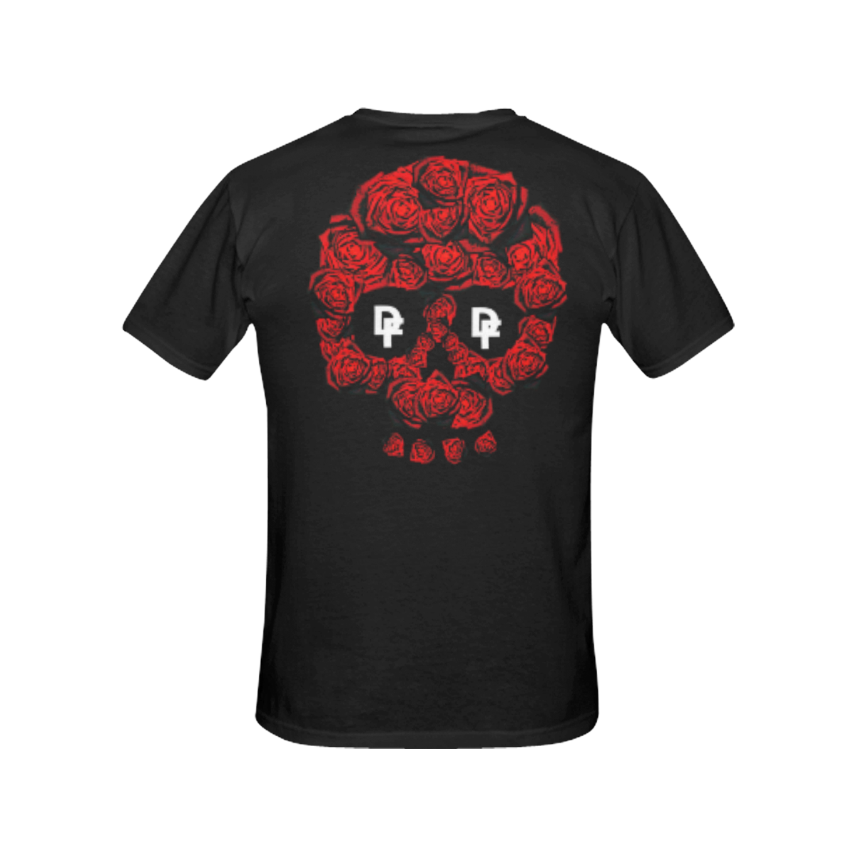 DF Rose Skull All Over Print T-Shirt for Women (USA Size) (Model T40)