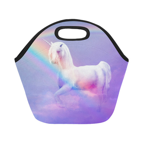 Unicorn and Rainbow Neoprene Lunch Bag/Small (Model 1669)