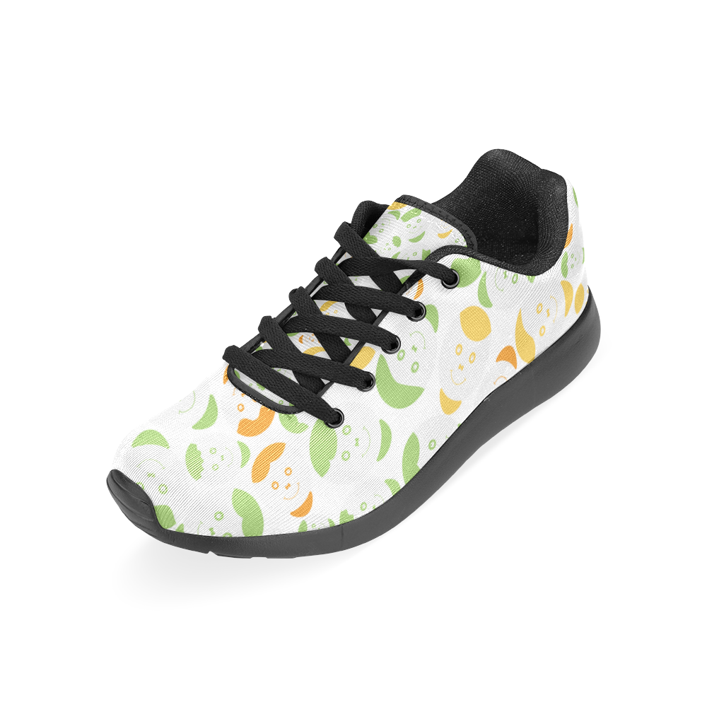 green smiley faces Men's Running Shoes/Large Size (Model 020)