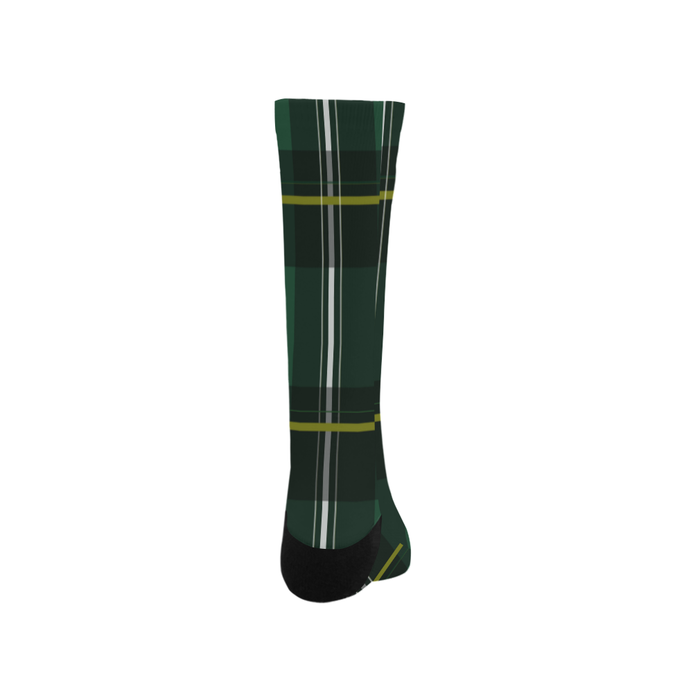 green-plaid Trouser Socks