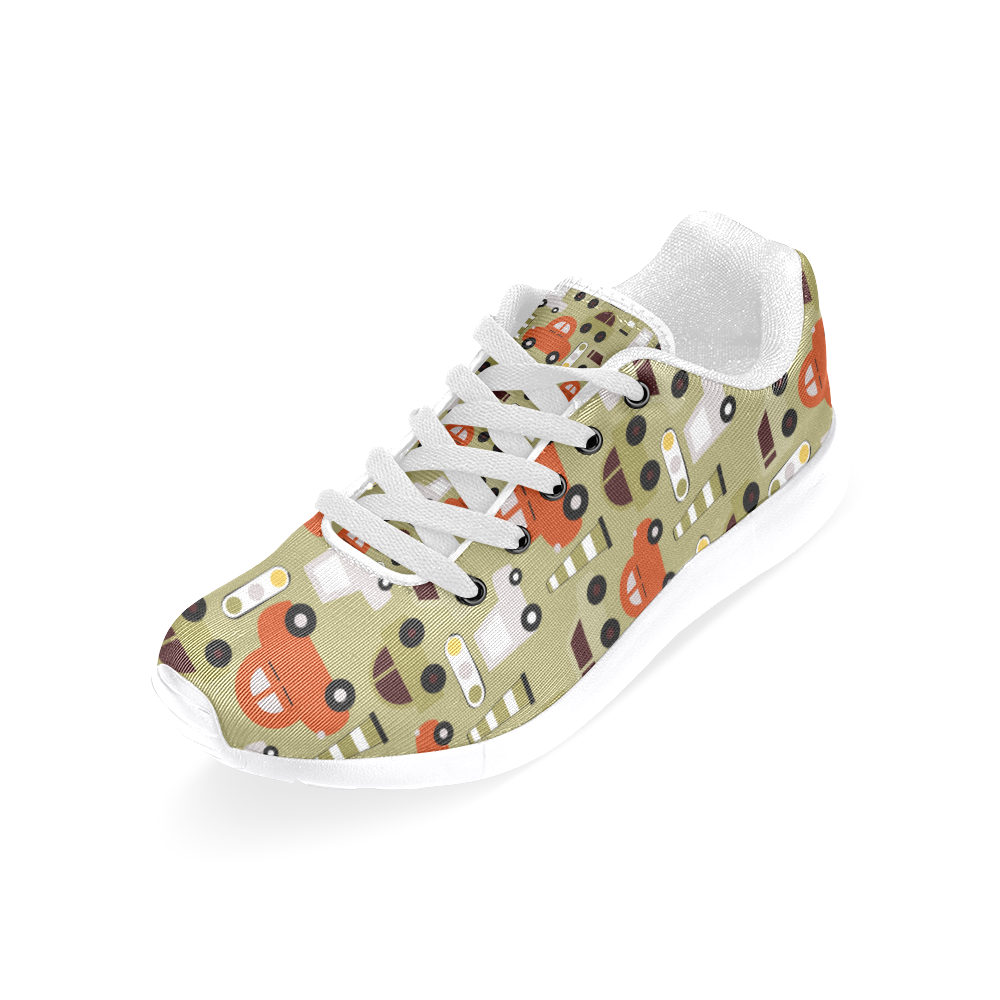 toy cars pattern Women's Running Shoes/Large Size (Model 020)