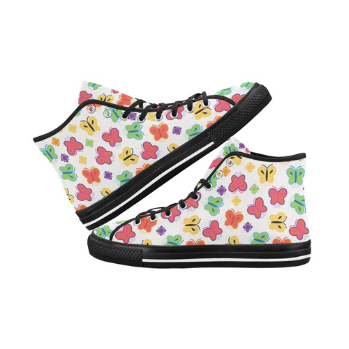 colorful butterfly Vancouver H Men's Canvas Shoes/Large (1013-1)