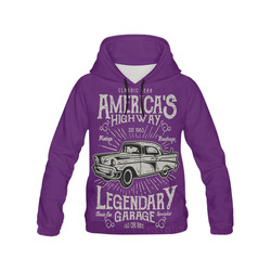 America's  Highway Purple All Over Print Hoodie for Men (USA Size) (Model H13)