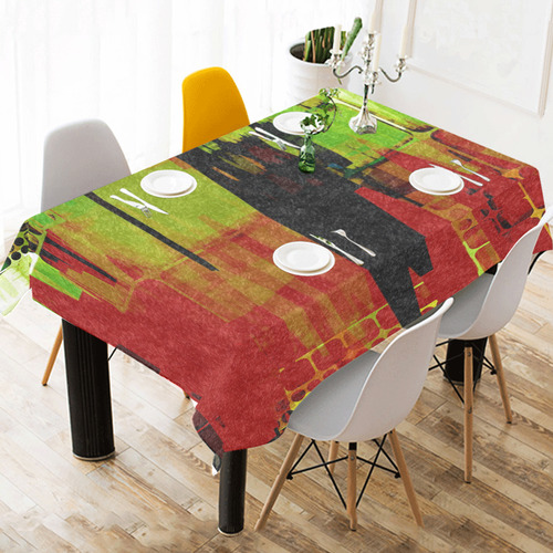 Grunge texture Cotton Linen Tablecloth 52"x 70"