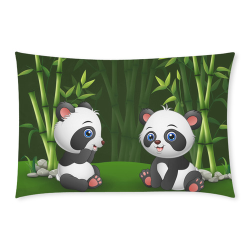 baby panda in the jungle bamboo 3-Piece Bedding Set