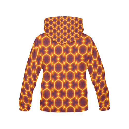 Hexagonal Stars Patterned Hoodie All Over Print Hoodie for Men (USA Size) (Model H13)
