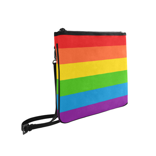 Rainbow Stripes Slim Clutch Bag (Model 1668)