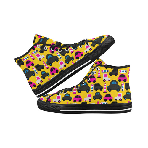 toy cars yellow Vancouver H Women's Canvas Shoes (1013-1)