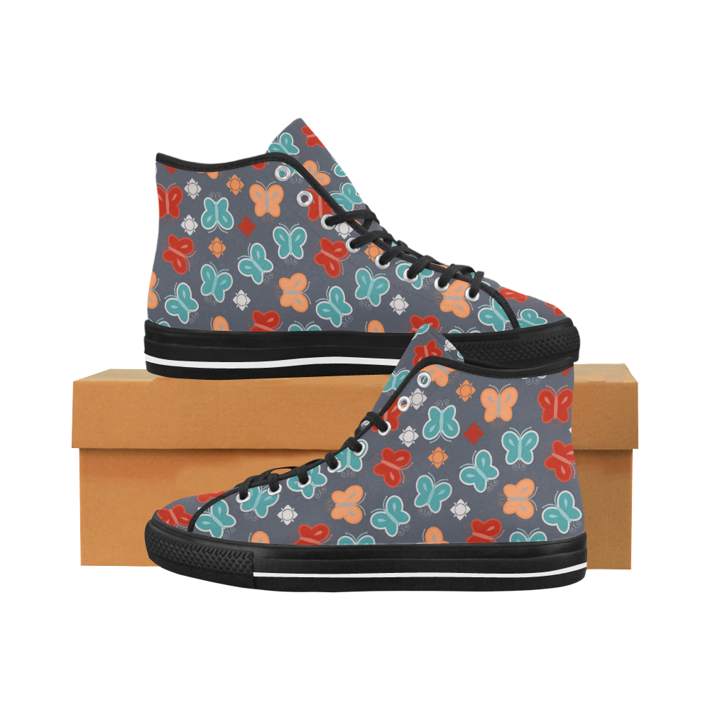butterfly pattern Vancouver H Men's Canvas Shoes/Large (1013-1)