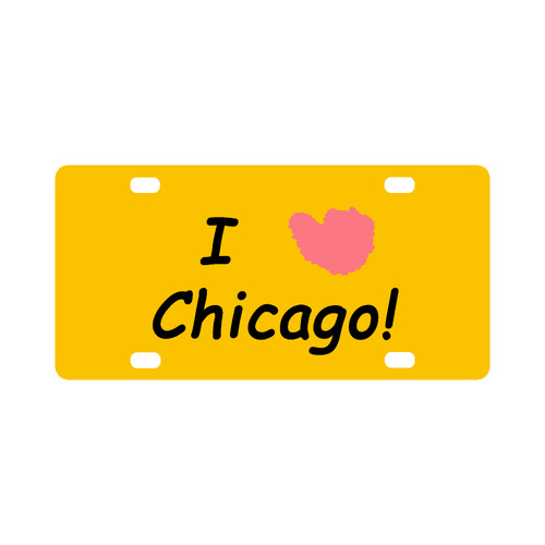 IHEART Chicago License Plate Classic License Plate
