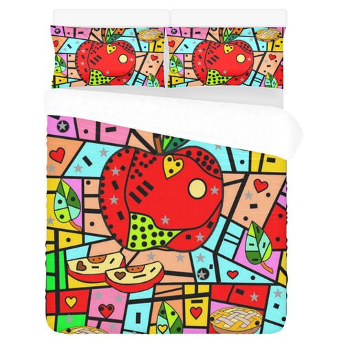 Apple by Nico bielow 3-Piece Bedding Set