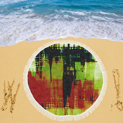Grunge texture Circular Beach Shawl 59"x 59"