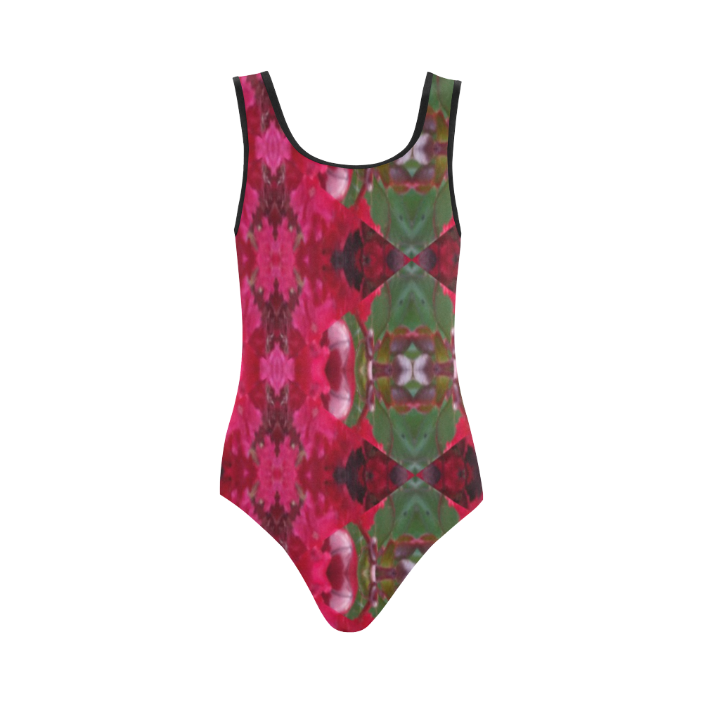 Christmas Wrapping Paper Designed Vest One Piece Swimsuit Vest One Piece Swimsuit (Model S04)