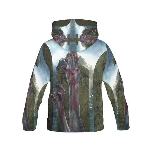 Zombie Hoodie All Over Print Hoodie for Men (USA Size) (Model H13)