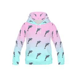 Dolphin Print All Over Print Hoodie for Kid (USA Size) (Model H13)