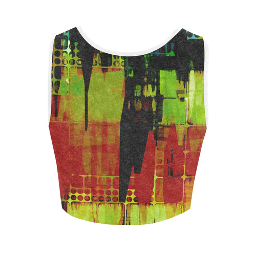 Grunge texture Women's Crop Top (Model T42)