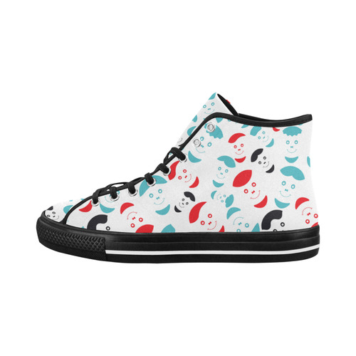 red smiley faces Vancouver H Women's Canvas Shoes (1013-1)