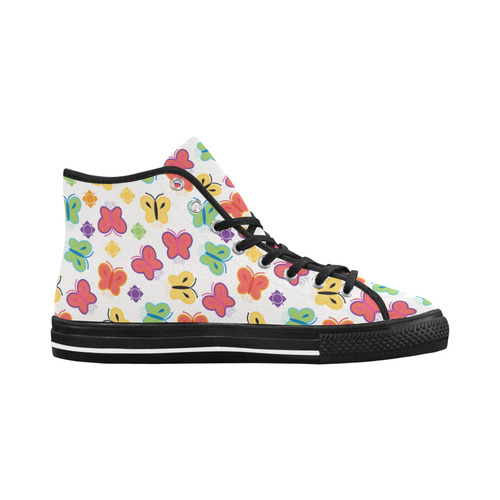 colorful butterfly Vancouver H Men's Canvas Shoes/Large (1013-1)