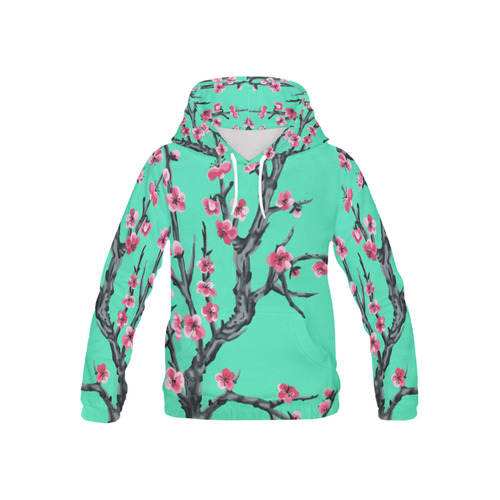 Green Tea All Over Print Hoodie for Kid (USA Size) (Model H13)