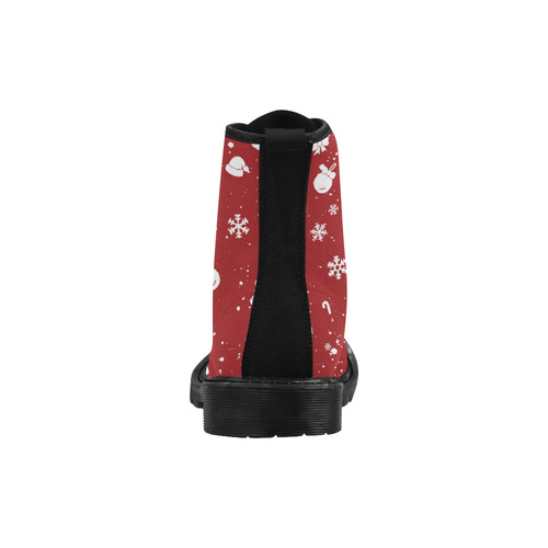 Merry Christmas Martin Boots for Women (Black) (Model 1203H)