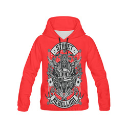 Street Rebellion Red All Over Print Hoodie for Men (USA Size) (Model H13)