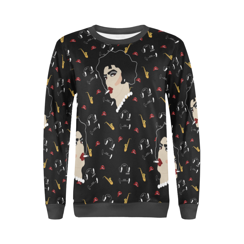 Rocky Horror All Over Print Crewneck Sweatshirt for Women (Model H18)