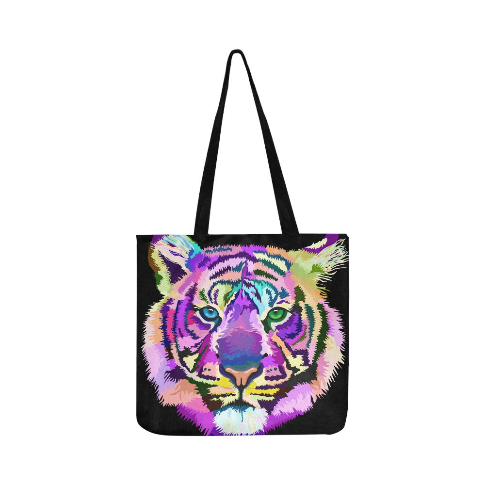 tiger popart Reusable Shopping Bag Model 1660 (Two sides)