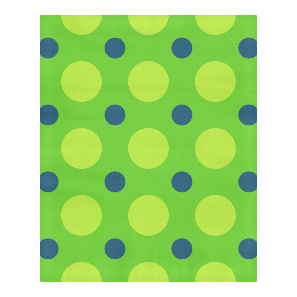 green and blue polka dots 3-Piece Bedding Set