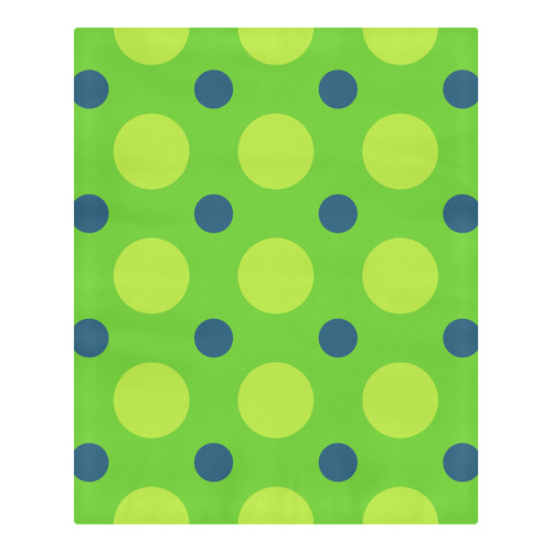 green and blue polka dots 3-Piece Bedding Set