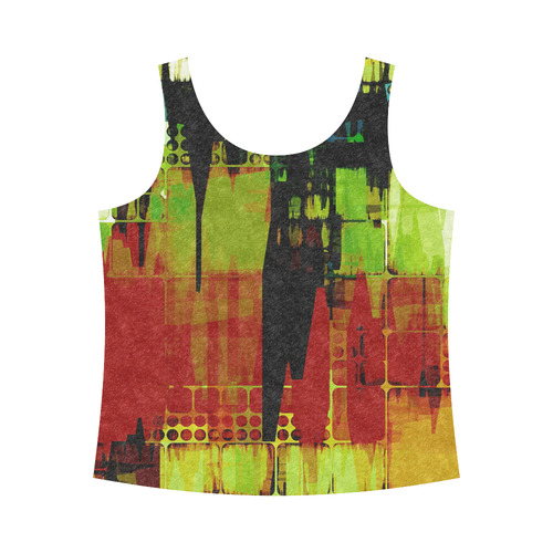 Grunge texture All Over Print Tank Top for Women (Model T43)