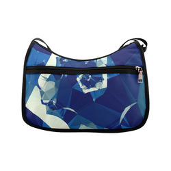 Dance With Me Blue Low Poly Fractal Art Crossbody Bags (Model 1616)