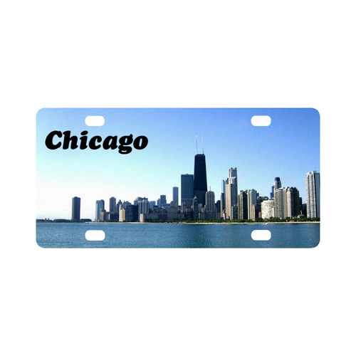 Chicago Skyline License Plate Classic License Plate