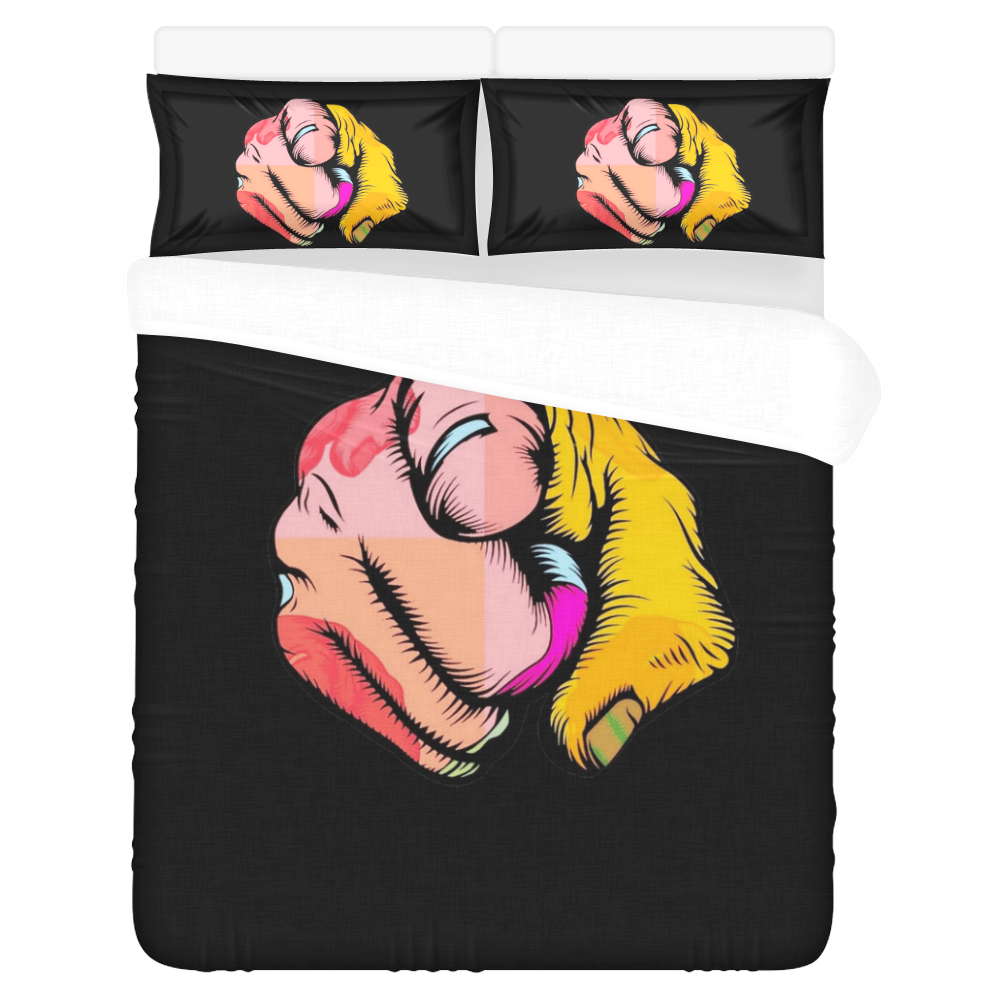You Pattern by Popart Lover 3-Piece Bedding Set