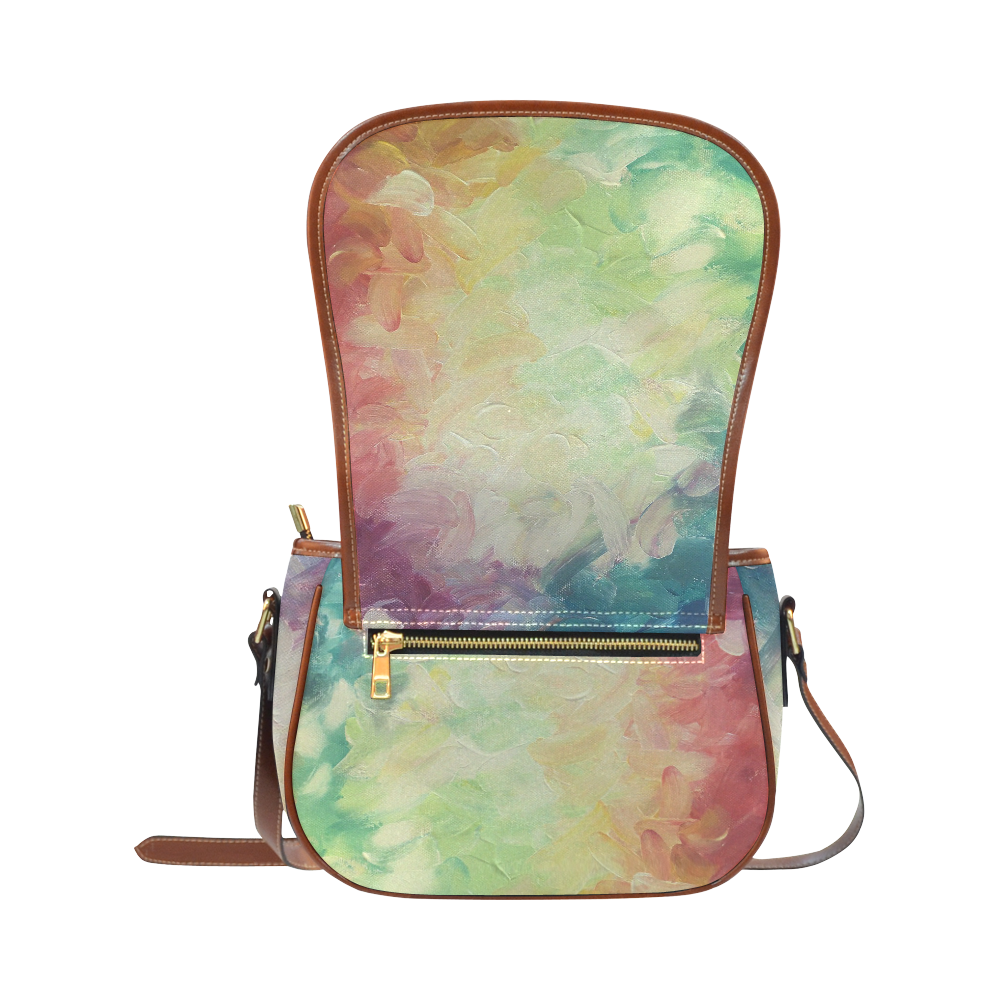 Painted canvas Saddle Bag/Large (Model 1649)