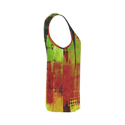 Grunge texture All Over Print Tank Top for Women (Model T43)