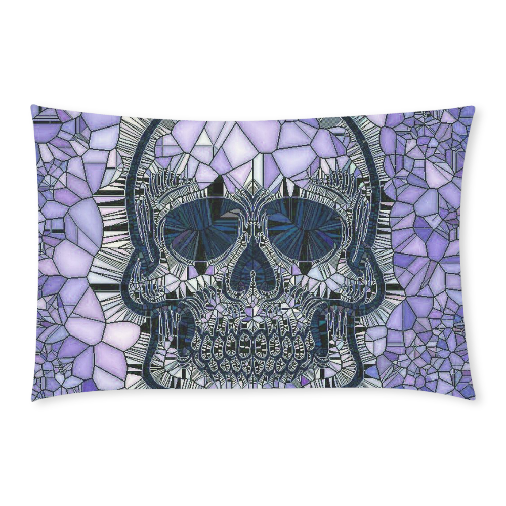 Glass Mosaic Skull, blue by JamColors 3-Piece Bedding Set