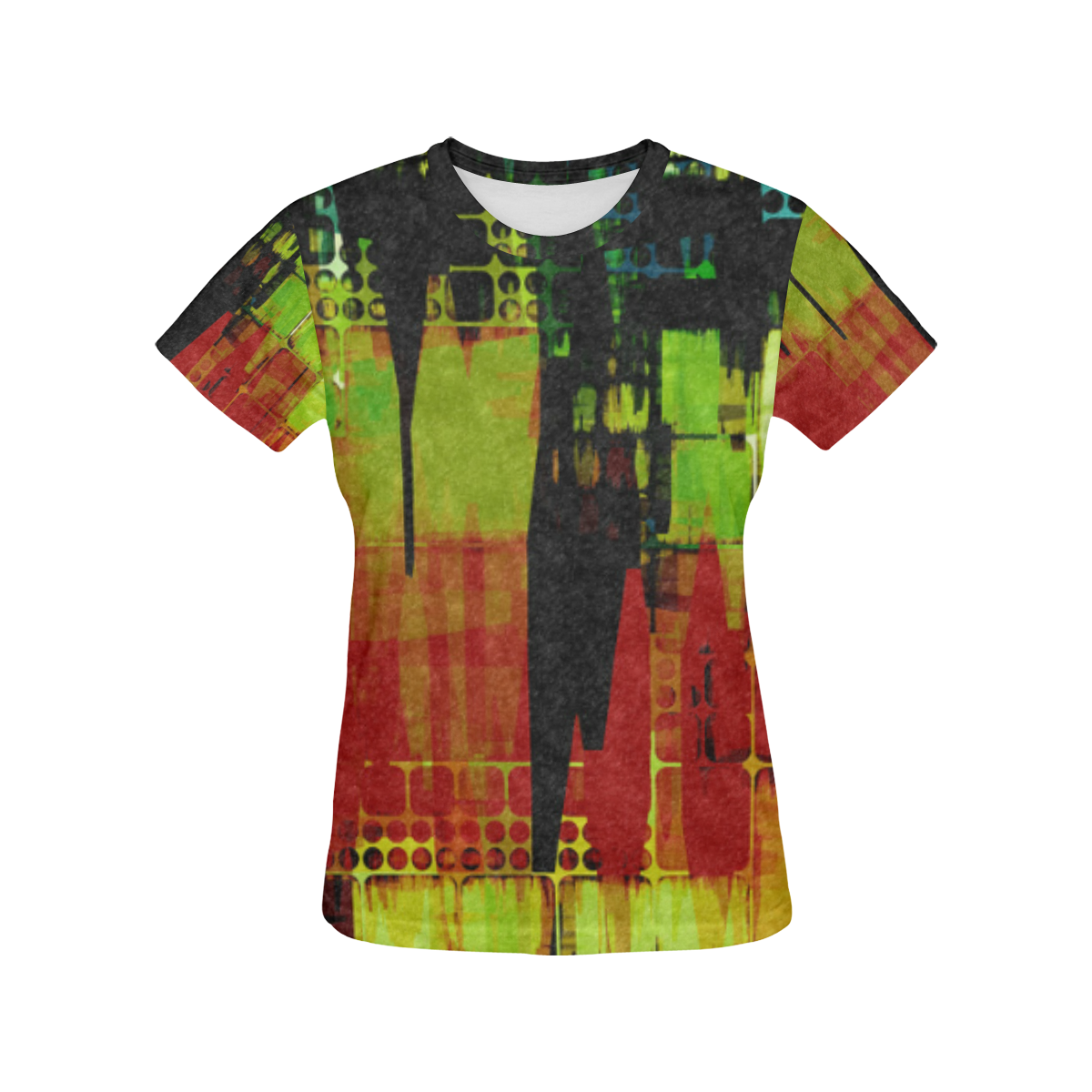 Grunge texture All Over Print T-Shirt for Women (USA Size) (Model T40)